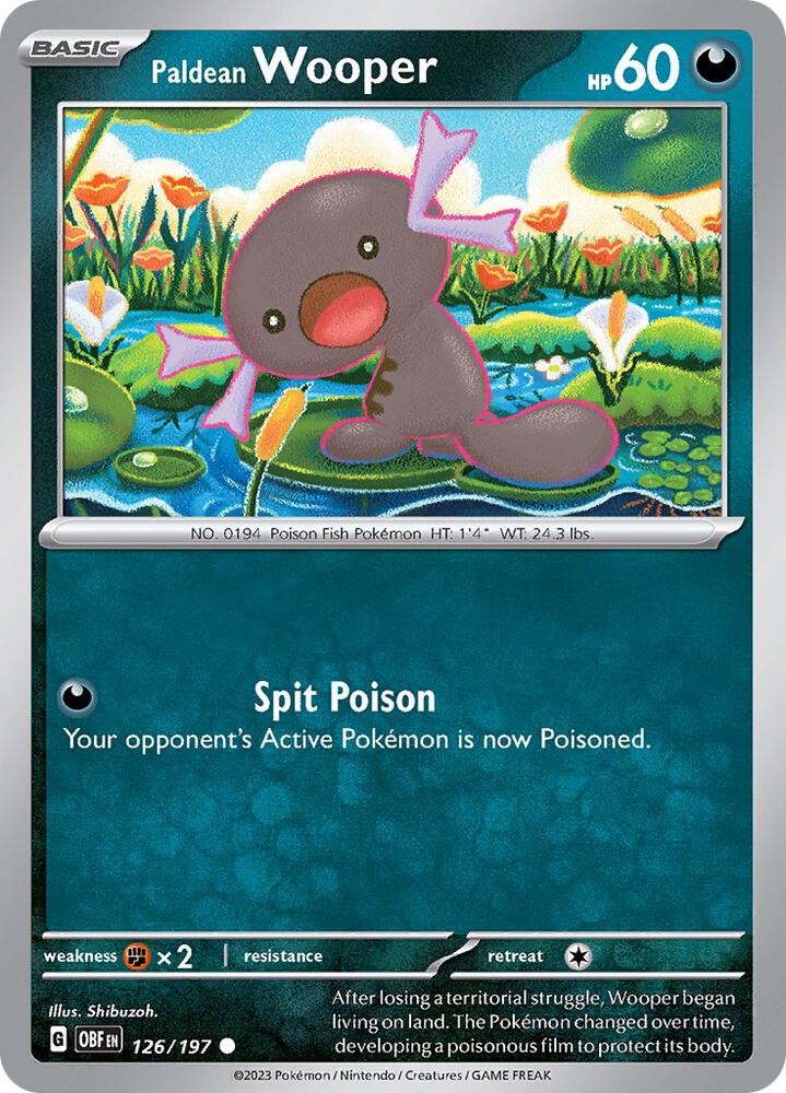 Paldean Wooper 126/197 (SV03: Obsidian Flames)  | Good Games Adelaide SA