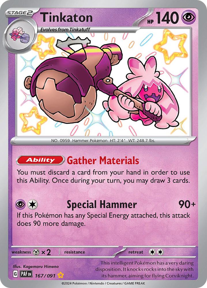 Tinkaton 167/091 (SV: Paldean Fates)  - Holofoil | Good Games Adelaide SA