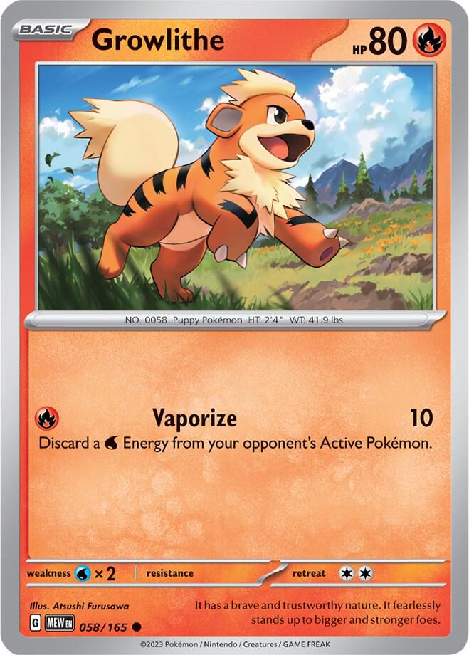 Growlithe 058/165 (SV: Scarlet & Violet 151)  | Good Games Adelaide SA
