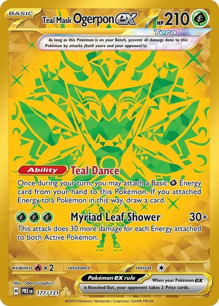 Teal Mask Ogerpon ex 177/131 (SV: Prismatic Evolutions)  - Holofoil | Good Games Adelaide SA