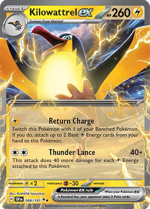 Kilowattrel ex 068/191 (SV08: Surging Sparks)  - Holofoil | Good Games Adelaide SA