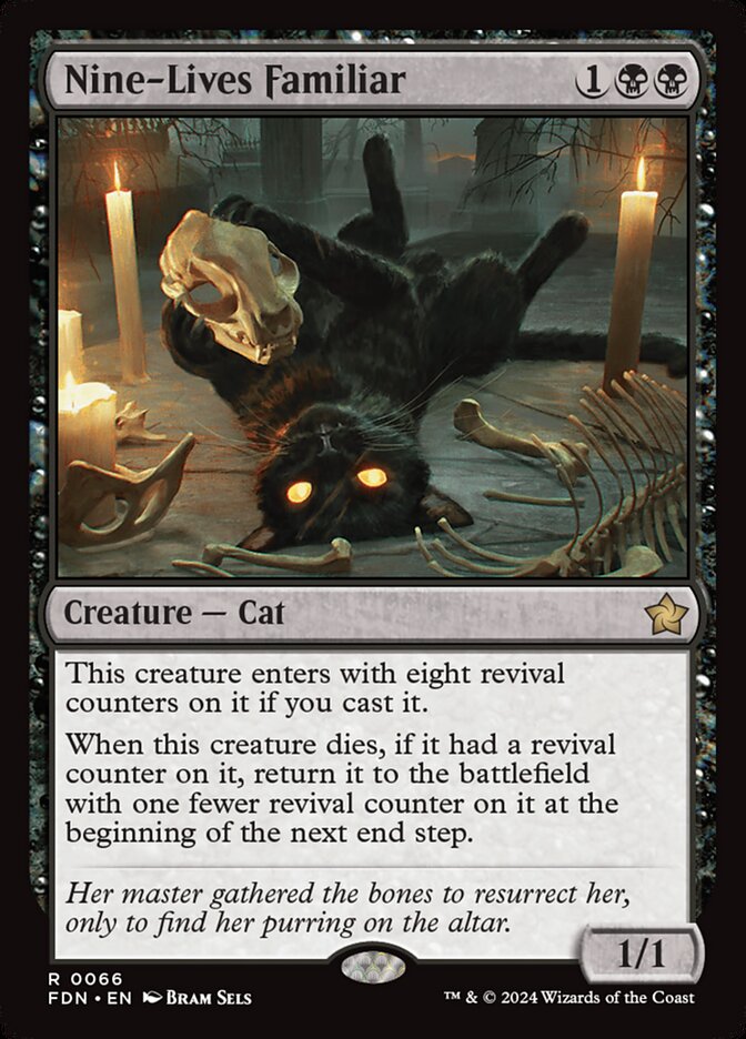 Nine-Lives Familiar 66 (Foundations)  - Foil | Good Games Adelaide SA