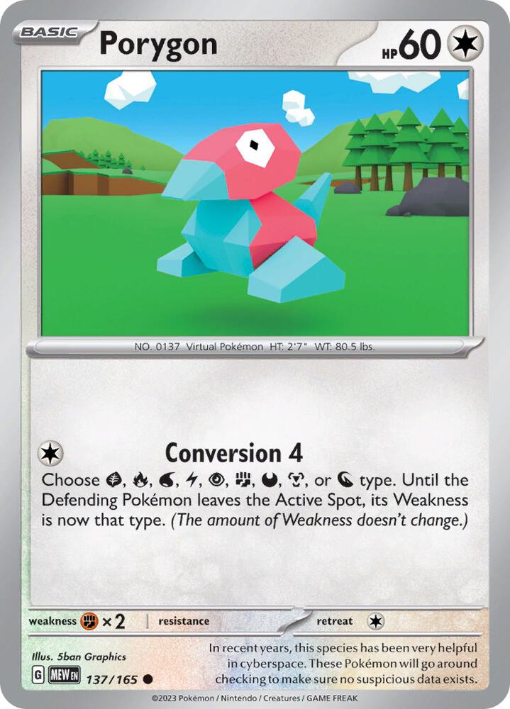 Porygon 137/165 (SV: Scarlet & Violet 151)  | Good Games Adelaide SA