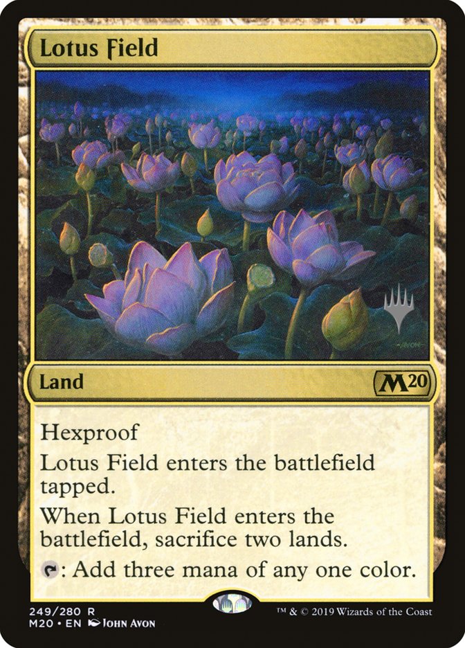 Lotus Field 249 (Promo Pack: Core Set 2020)  - Foil | Good Games Adelaide SA