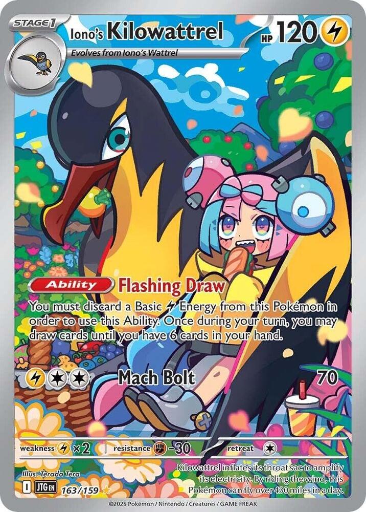 Iono's Kilowattrel 163/159 (SV09: Journey Together)  - Holofoil | Good Games Adelaide SA