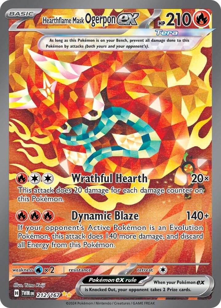 Hearthflame Mask Ogerpon ex 212/167 (SV06: Twilight Masquerade)  - Holofoil | Good Games Adelaide SA