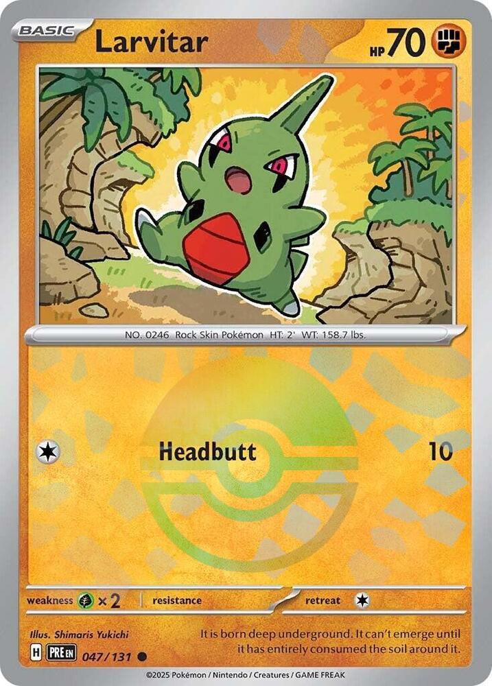 Larvitar 047/131 (SV: Prismatic Evolutions)  - Holofoil | Good Games Adelaide SA