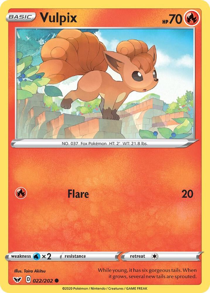 Vulpix 022/202 (SWSH01: Sword & Shield Base Set)  | Good Games Adelaide SA