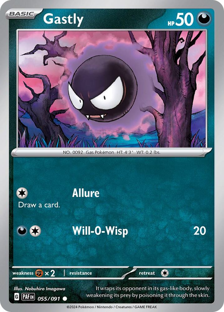 Gastly 055/091 (SV: Paldean Fates)  - Reverse Holofoil | Good Games Adelaide SA