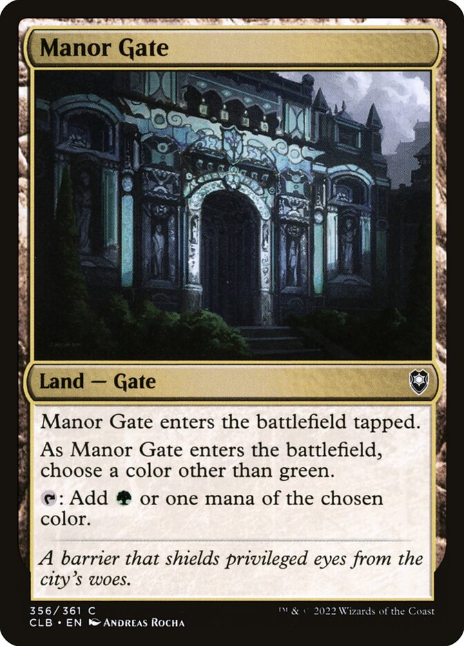 Manor Gate 356 (Commander Legends: Battle for Baldur's Gate)  - Foil | Good Games Adelaide SA