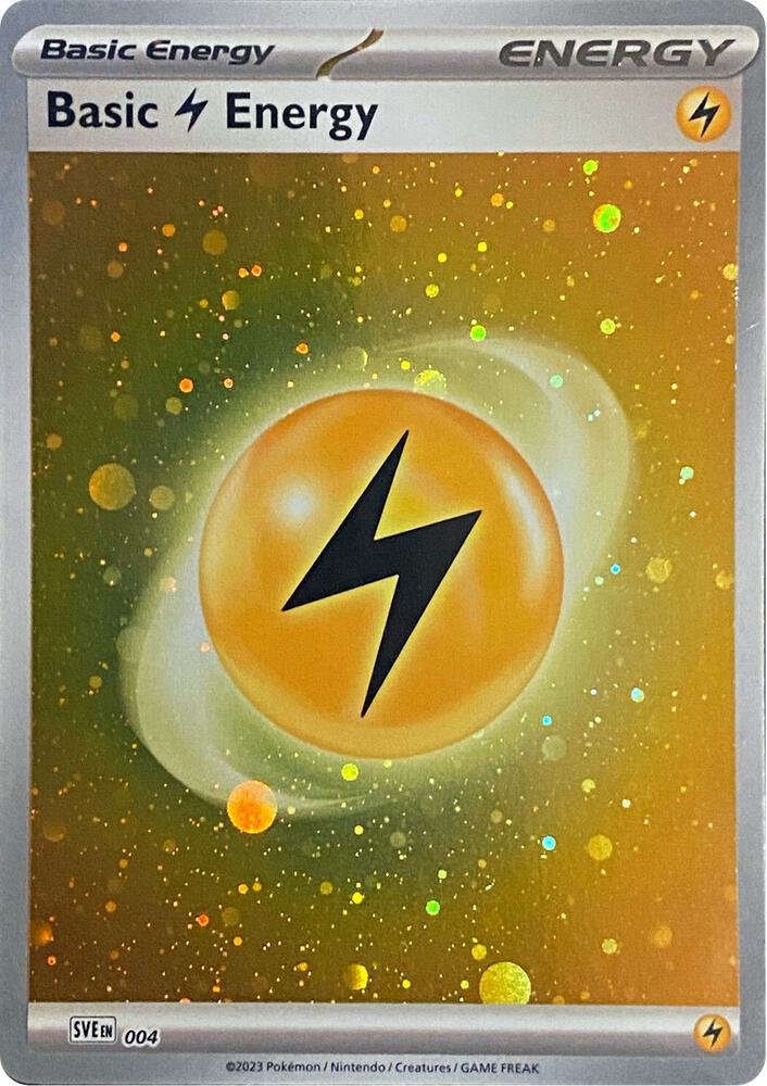Basic Lightning Energy 004 (SVE: Scarlet & Violet Energies)  - Holofoil | Good Games Adelaide SA