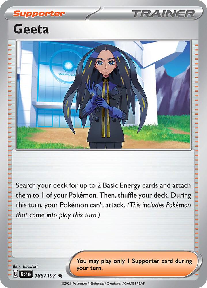 Geeta 188/197 (SV03: Obsidian Flames)  - Holofoil | Good Games Adelaide SA