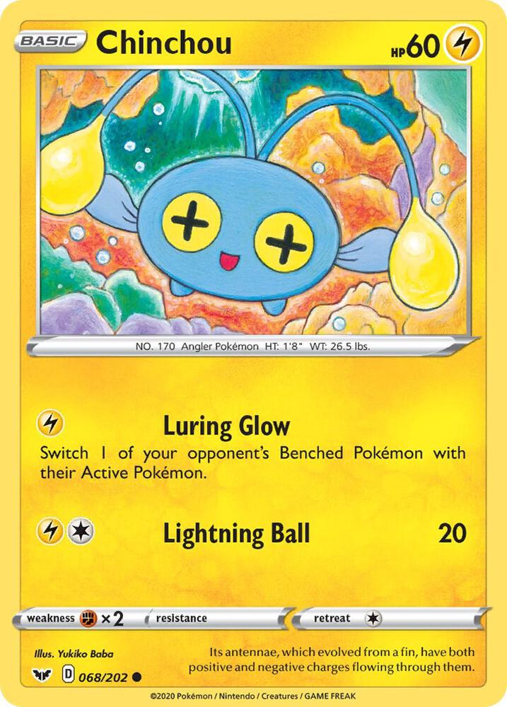 Chinchou 068/202 (SWSH01: Sword & Shield Base Set)  | Good Games Adelaide SA