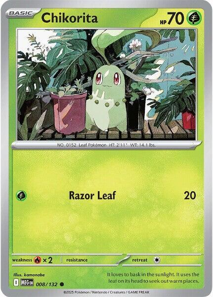 Chikorita 008/132 (ME01: Mega Evolution)  | Good Games Adelaide SA