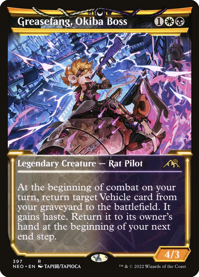 Greasefang, Okiba Boss 397 (Kamigawa: Neon Dynasty)  - Showcase Foil | Good Games Adelaide SA