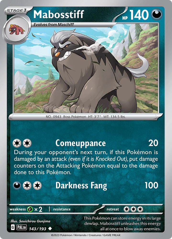 Mabosstiff 143/193 (SV02: Paldea Evolved)  | Good Games Adelaide SA