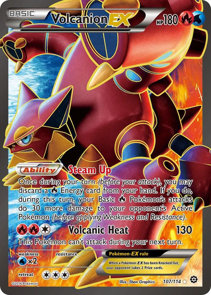 Volcanion EX Full Art 107/114 (XY - Steam Siege)  - Holofoil | Good Games Adelaide SA