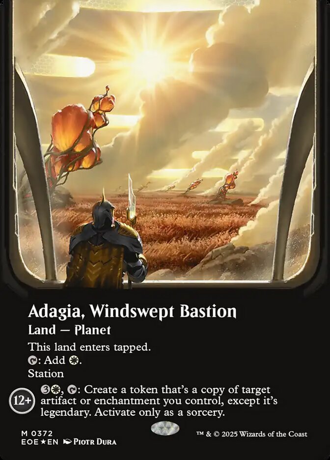 Adagia, Windswept Bastion 372/276 (Edge of Eternities)  - Borderless Foil | Good Games Adelaide SA