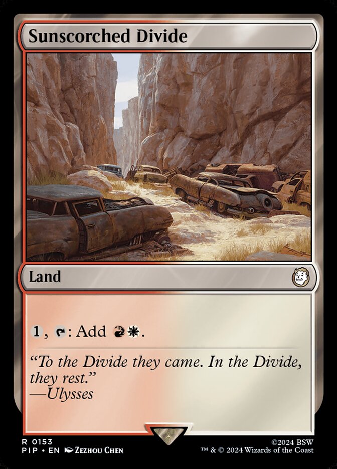 Sunscorched Divide 153 (Universes Beyond: Fallout)  - Foil | Good Games Adelaide SA