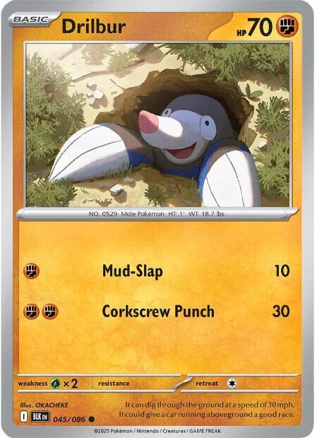 Drilbur 045/086 (SV: Black Bolt)  | Good Games Adelaide SA