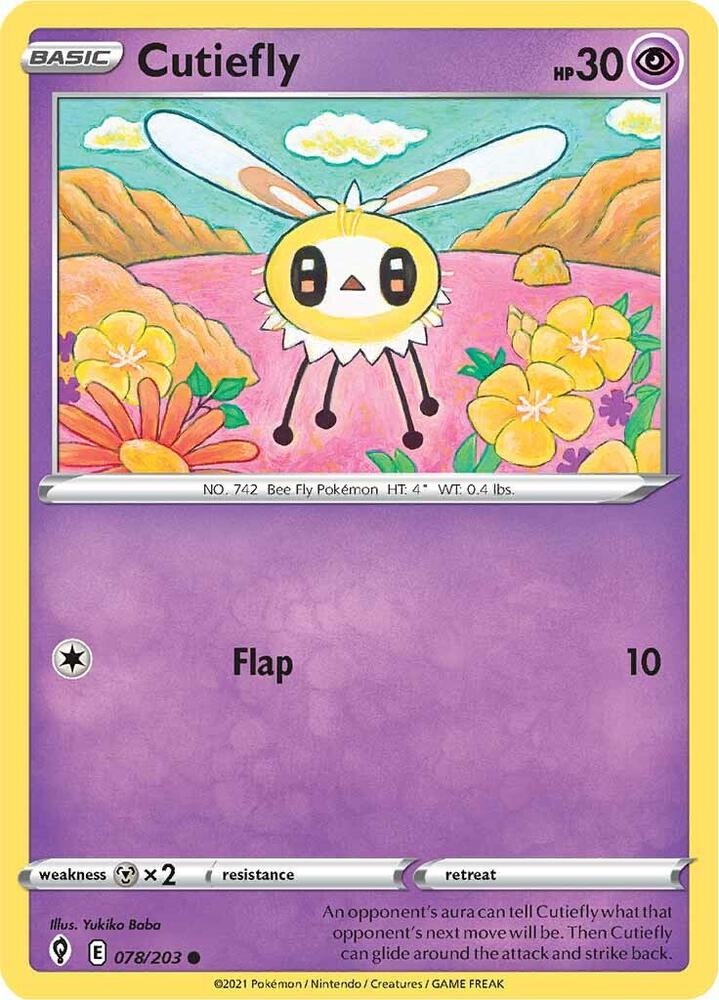 Cutiefly 078/203 (SWSH07: Evolving Skies)  | Good Games Adelaide SA