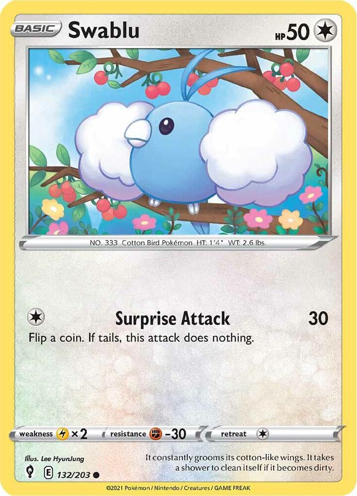 Swablu 132/203 (SWSH07: Evolving Skies)  | Good Games Adelaide SA
