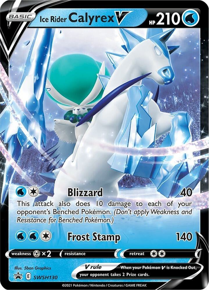 Ice Rider Calyrex V SWSH130 (SWSH: Sword & Shield Promo Cards)  - Holofoil | Good Games Adelaide SA