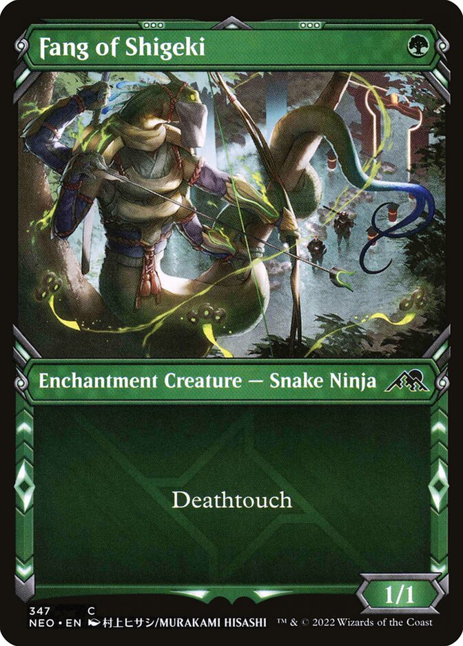 Fang of Shigeki 347 (Kamigawa: Neon Dynasty)  - Showcase Foil | Good Games Adelaide SA