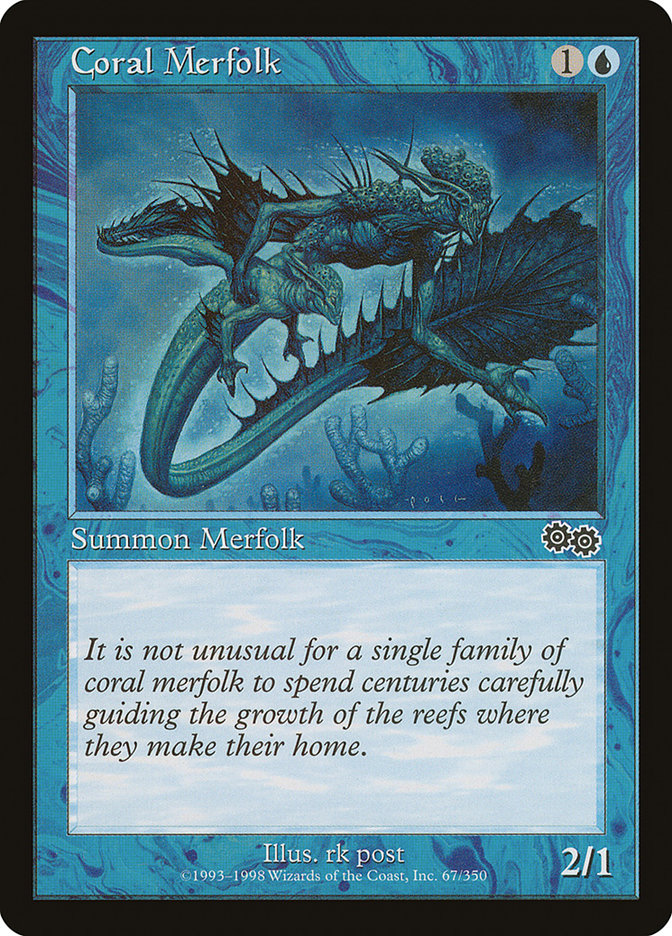 Coral Merfolk 67 (Urza's Saga)  | Good Games Adelaide SA