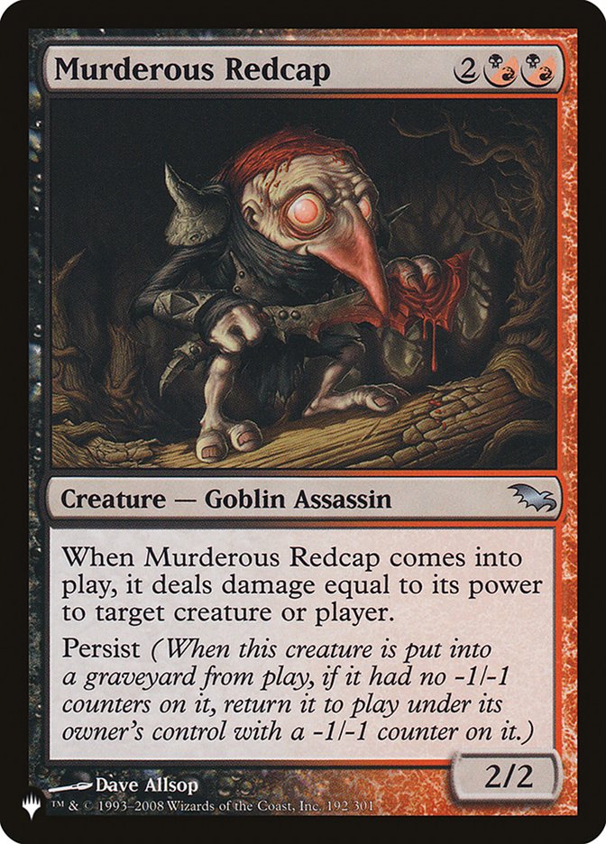 Murderous Redcap 192/301 (The List Reprints)  | Good Games Adelaide SA