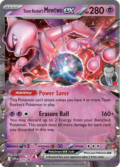 Team Rocket's Mewtwo ex 205 (SV: Scarlet & Violet Promo Cards)  - Holofoil | Good Games Adelaide SA
