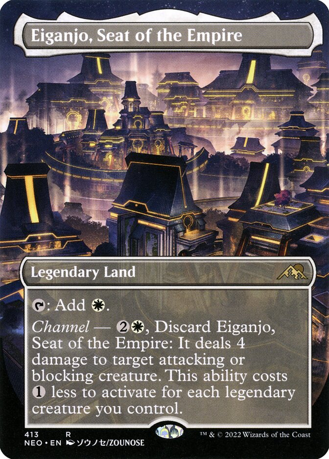 Eiganjo, Seat of the Empire 413 (Kamigawa: Neon Dynasty)  - Borderless Foil | Good Games Adelaide SA