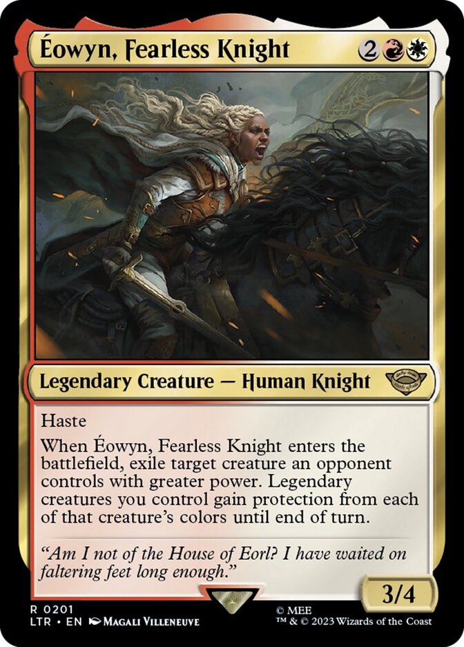 Éowyn, Fearless Knight 201 (Universes Beyond: The Lord of the Rings: Tales of Middle-earth)  - Foil | Good Games Adelaide SA