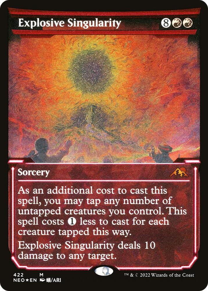 Explosive Singularity 422 (Kamigawa: Neon Dynasty)  - Showcase Etched Foil | Good Games Adelaide SA