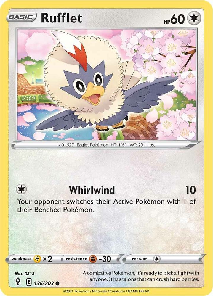 Rufflet 136/203 (SWSH07: Evolving Skies)  | Good Games Adelaide SA