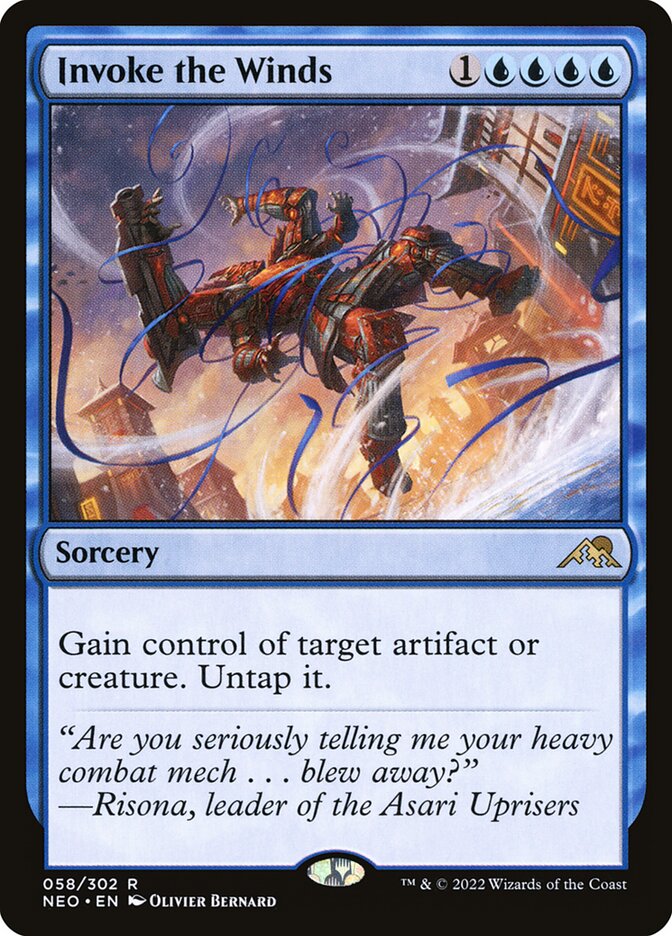 Invoke the Winds 58 (Kamigawa: Neon Dynasty)  - Foil | Good Games Adelaide SA