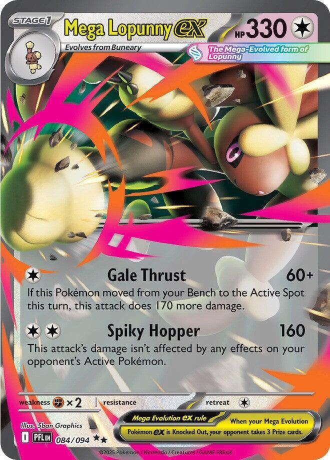Mega Lopunny ex 084/094 (ME02: Phantasmal Flames)  - Holofoil | Good Games Adelaide SA