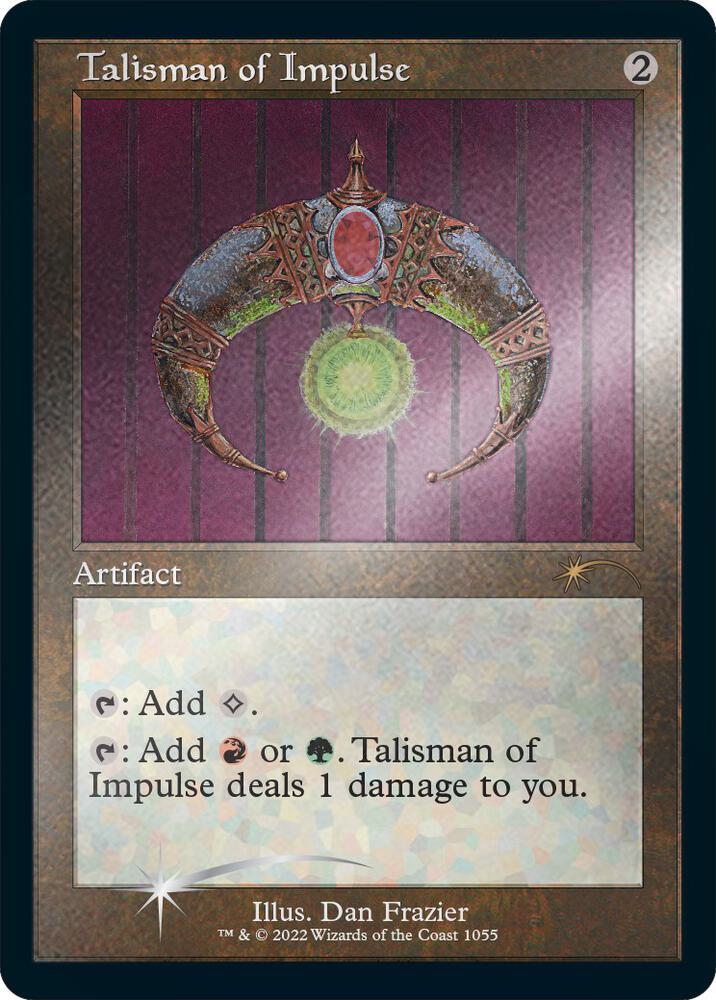 Talisman of Impulse Retro Frame Foil Etched 1055 (Secret Lair Drop Series)  - Foil | Good Games Adelaide SA
