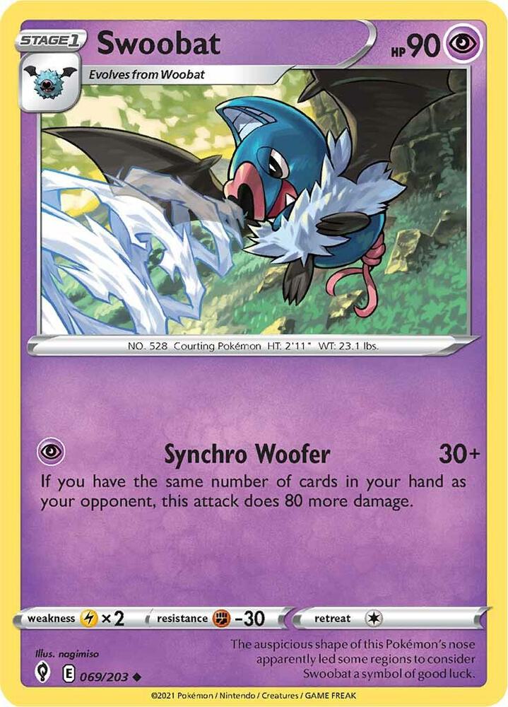 Swoobat 069/203 (SWSH07: Evolving Skies)  | Good Games Adelaide SA