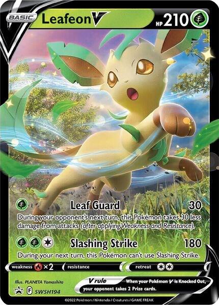 Leafeon V SWSH194 (SWSH: Sword & Shield Promo Cards)  - Holofoil | Good Games Adelaide SA