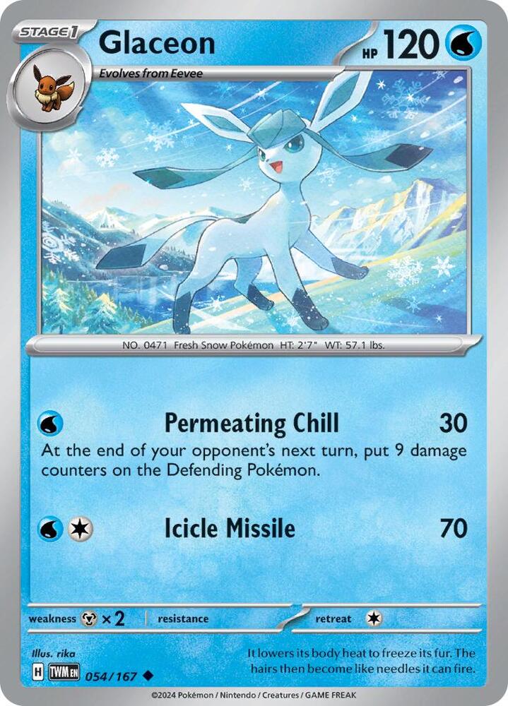 Glaceon 054/167 (SV06: Twilight Masquerade)  | Good Games Adelaide SA