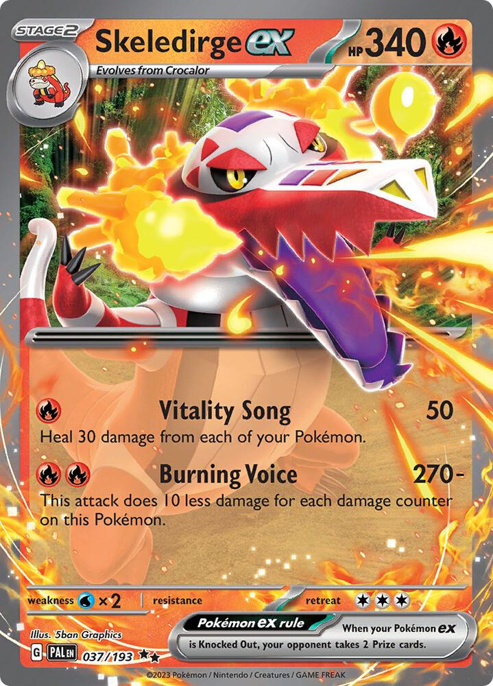 Skeledirge ex 037/193 (SV02: Paldea Evolved)  - Holofoil | Good Games Adelaide SA