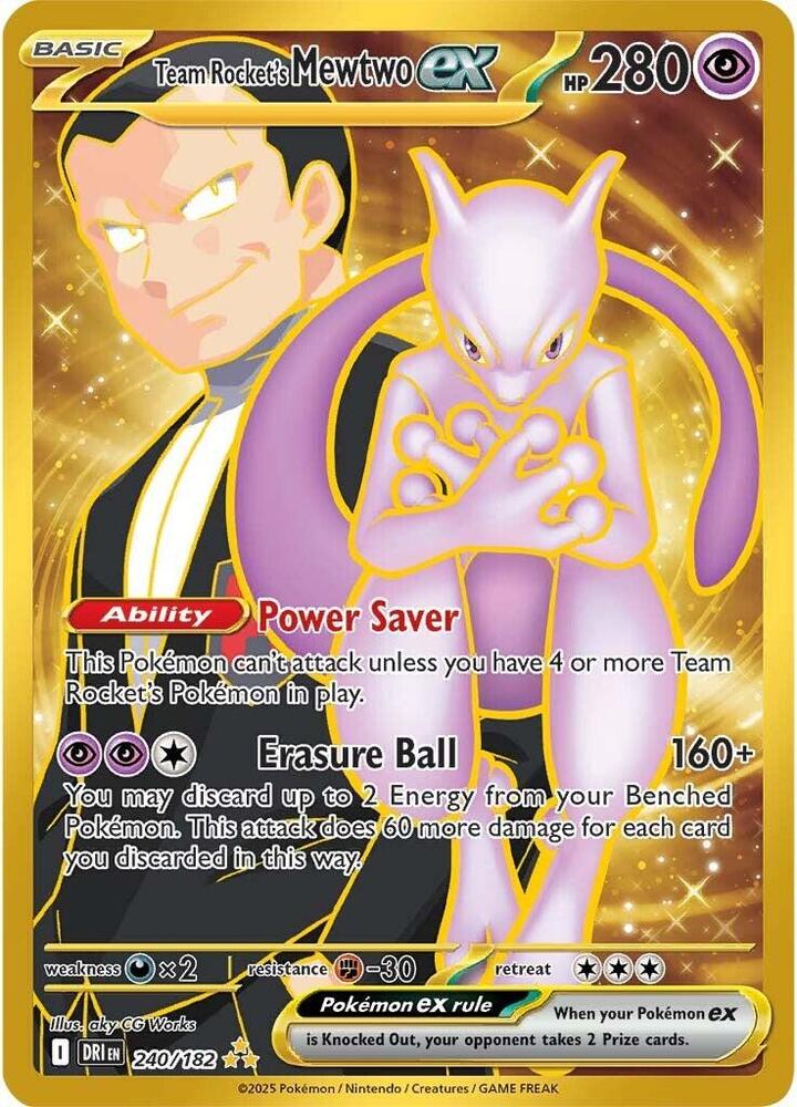Team Rocket's Mewtwo ex 240/182 (SV10: Destined Rivals)  - Holofoil | Good Games Adelaide SA
