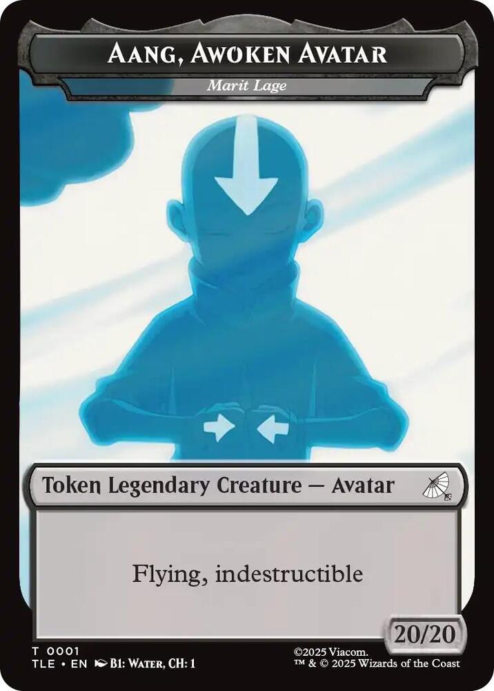Aang Awoken Avatar Marit Lage Treasure Double Sided Token 1 // 22 (Avatar: The Last Airbender: Eternal-Legal)  | Good Games Adelaide SA