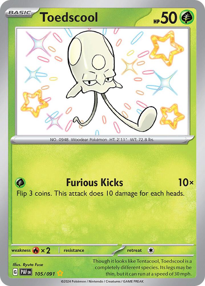 Toedscool 105/091 (SV: Paldean Fates)  - Holofoil | Good Games Adelaide SA