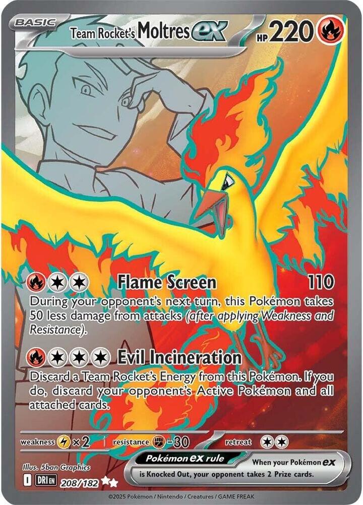 Team Rocket's Moltres ex 208/182 (SV10: Destined Rivals)  - Holofoil | Good Games Adelaide SA