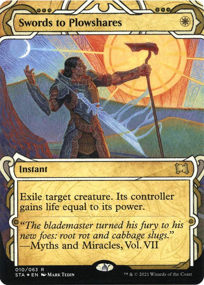 Swords to Plowshares Foil Etched 10 (Strixhaven: Mystical Archives)  - Foil | Good Games Adelaide SA