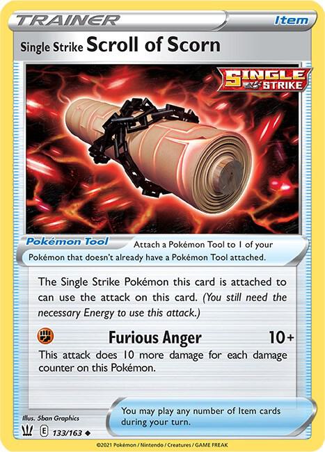 Single Strike Scroll of Scorn 133/163 (SWSH05: Battle Styles)  | Good Games Adelaide SA