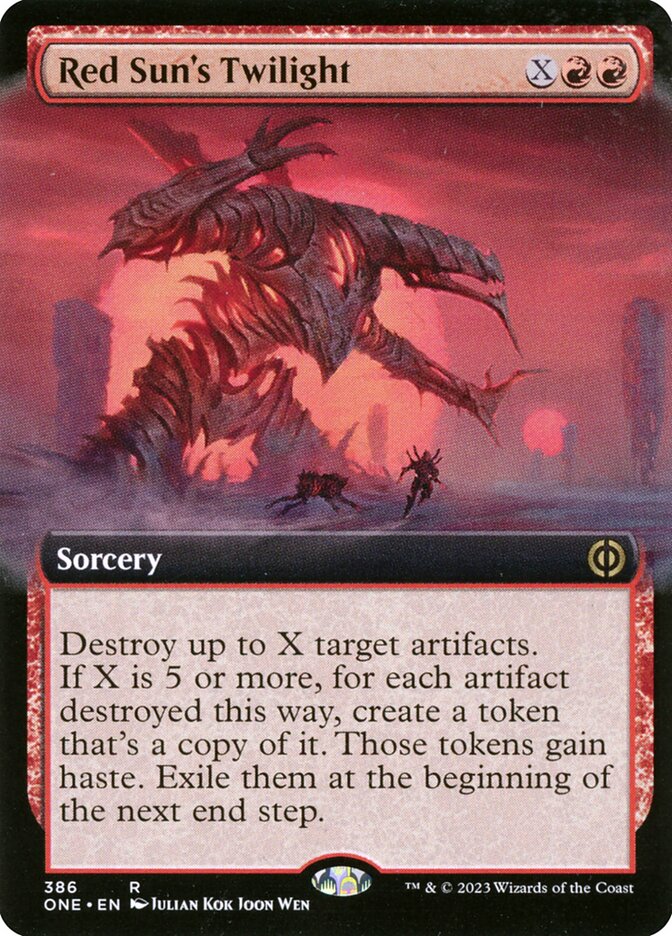 Red Sun's Twilight 386 (Phyrexia: All Will Be One)  - Extended Art | Good Games Adelaide SA