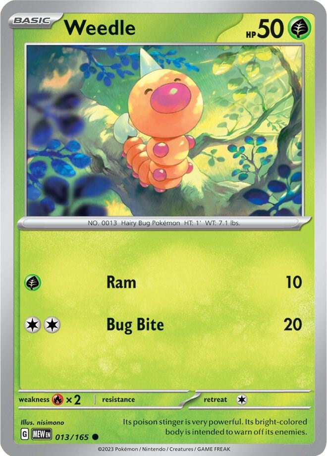 Weedle 013/165 (SV: Scarlet & Violet 151)  | Good Games Adelaide SA